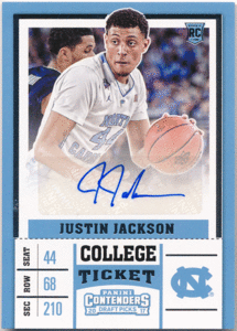 Justin Jackson NBA 2017 Panini Contenders Draft Picks RC Rookie College Ticket Auto ルーキーオート ジャスティン・ジャクソン