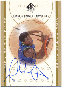 Donnell Harvey NBA 2000-01 UD SP Authentic Sign of the Times RC Rookie Signature Auto ルーキーオート ドネル・ハービー