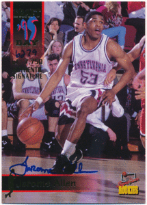 Jerome Allen 1995 Signature Rookies 95 Draft Day Auto 7750枚限定 ルーキーオート 直筆サイン ジェローム・アレン