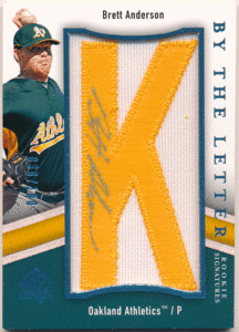 Brett Anderson MLB 2009 UD SP Authentic By the Letter RC Rookie Auto 100枚限定 ルーキーオート ブレット・アンダーソン