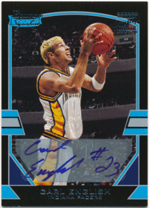 Carl English NBA 2003-04 Bowman Signature RC Rookie Auto 1250枚限定 ルーキーオート 直筆サイン カール・イングリッシュ