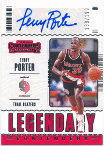 Terry Porter NBA 2020-21 Panini Contenders Legendary Contenders Auto 199枚限定 直筆サイン オート テリー・ポーター