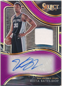 Keita Bates-Diop NBA 2020-21 Panini Select Purple Prizm Jersey Auto 99枚限定 ジャージオート ケイタ・ベイツ＝ディアップ