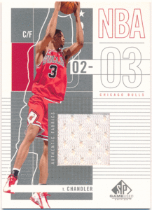 Tyson Chandler NBA 2002-03 UD SP Game Used Authentic Fabrics Jersey ジャージカード タイソン・チャンドラー