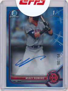 Mikey Romero 2022 Bowman Draft Baseball Chrome Draft Pick Autographs Blue Refractor #CDA-MR #102/150 #レデ戻り マイキー・ロメロ