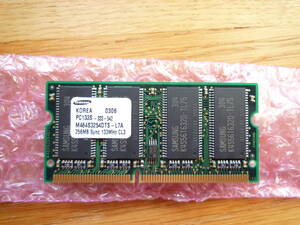 【2枚】SAMSUNG M464S3254CTS-L7A / PC133S-333-542 / 133Mhz / 256MB / SO-DIMM SDRAM / CL3