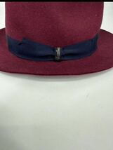 希少/美品 本家 イタリア製/BORSALINO/ラビットファー 中折れ ハット/ボルサリーノ ウサギ うさぎ 兎 ファー 帽子 ハンチング キャップ_画像3