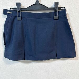 制服 紺色 マイクロミニスカート W72 丈29 冬用 ボックススカート