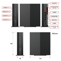 ■送料無料■美品【BUFFALO　Wi-Fi 6 ルーター　無線LAN親機　WSR-1500AX2S-BK　ブラック】最新規格 WiFi6（11ax)　IPv6対応　1201+300Mbps_画像4