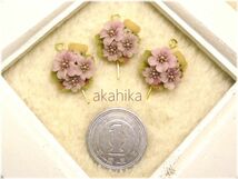 akahika*樹脂粘土花パーツ*ちびくまブーケ・桜・さくら・サクラ・ピンク_画像4