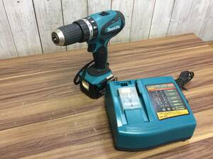 【H-2158】中古品 makita / マキタ 充電式ドライバドリル モデルHP440D 14.4v 充電器、バッテリ１個付き