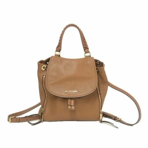 【美品】マイケルコース MICHAEL KORS VIVラージ レザー リュックサック バックパック ブラウン