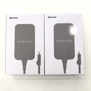 ■【未使用⑦】1円～★docomo ドコモ★ACアダプタ 05★2点まとめ★microUSB★Type-B★ホワイト★充電器★スマートフォン/タブレット★CF0