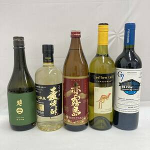 【未開栓】☆焼酎 ワイン 5本まとめ売り☆南部美人／赤霧島／ニッカ・ザ麦焼酎／yellow tail／グランレゼルバ／エスコンフィールド／CF0