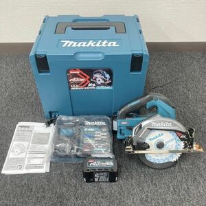 【未使用品④】☆makita 鮫肌 165mm充電式マルノコ(ブルー) HS002GRDX☆マキタ／バッテリー2個付／40Vmax／2.5Ah／電動工具／ED0