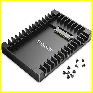 ORICO 2.5 → 3.5変換 2.5インチ HDD/SSD 変換マウンタ SATAインターフェース内蔵 HDDケース 3.5インチ 変換ブラケット ネジ付き ブラック