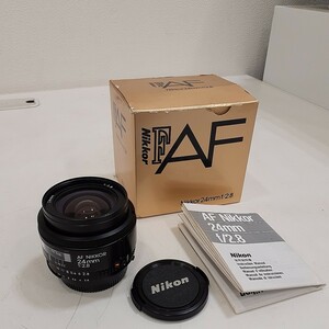 ニコン Nikon AF Nikkor 24mm 1:2.8 カメラレンズ 単焦点レンズ オートフォーカス 外箱・取説付き 動作未確認