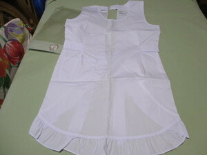 * Showa Retro sleeveless break up . put on frill attaching white simple * unused 