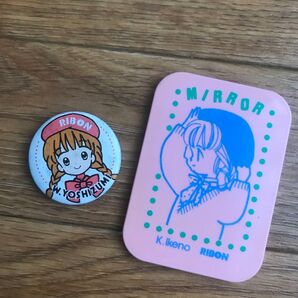 池野恋 ミニミラー 吉住渉 缶バッジ りぼん