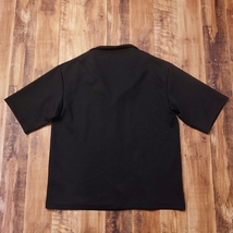 Lサイズ 5分袖ドライダブルフェイスオープンカラーシャツ ジーユー メンズ GU 古着 黒 LX22_画像9