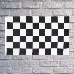 新品 特大フラッグ 90×150 ビッグフラッグ 旗 チェック 柄 白黒 大型フラッグ タペストリー ガレージ インテリア レースフラッグの画像8