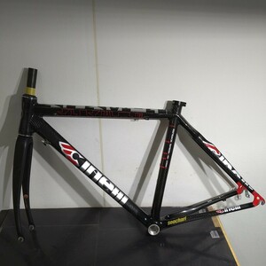 ES026.型番:cinelli. カーボンフレーム. carbon high pressure technology/onebyesu. カーボンフォーク. フレームセット. ジャンク.0228