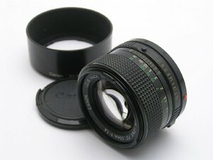 ★ハローカメラ★9042　CANON LENS New FD (50mm F1.4)フード付 難有 動作品 現状 1円スタート 即決有り