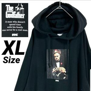 美品★XL★FTC エフティーシー THE GODFATHER HOODY ゴッドファーザー プルオーバーパーカーパーカー 黒 ブラック