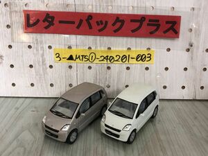 3-▲1/42スケール 2台セット スズキ SUZUKI MRワゴン 非売品 白 ホワイト シルバー wagon タイヤヒビあり