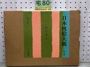 1-■ 日本枕絵大観 全一巻 わじるし 1980年 昭和55年 ノーベル書房 浮世絵 春画 剥離有り 函付き