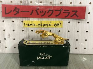 3-▲ジャガー JAGUAR ペーパーウェイト ノベルティ 長さ約10cm 高さ約3cm 重さ約73g サビあり箱入り