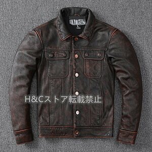 オシャレ ライダースジャケット レザージャケット 本革 牛革 革ジャンコート vintage 本革コート メンズファッショ S~5XL