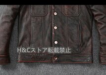 オシャレ ライダースジャケット レザージャケット 本革 牛革 革ジャンコート vintage 本革コート メンズファッショ S~5XL_画像8