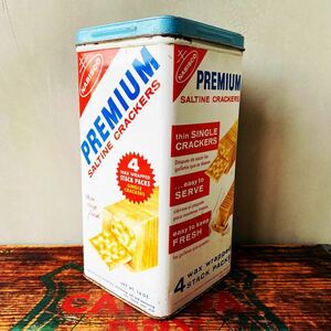 【1969 USA vintage】NABISCO PREMIUM SALTINAS TIN CAN