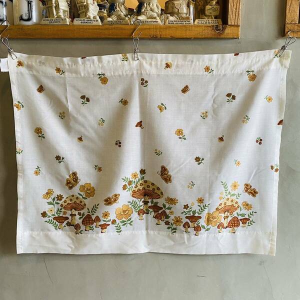 【USA vintage】mushroom cafe curtain