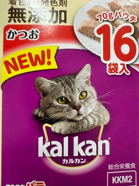 無添加カルカンパウチ　かつおパテタイプ　16P 成猫用総合栄養食 やわらかパテ