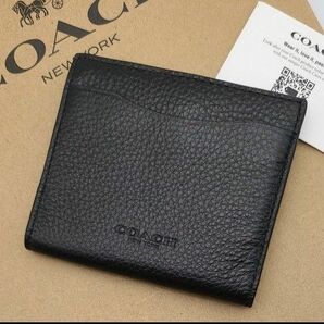 新品　COACH　折り財布　カード入れ　ブラック