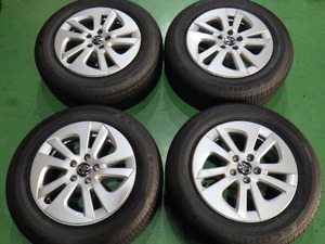 トヨタ プリウス 50系 タイヤホイール 4本 15インチ 6.5J ＋40 5H PCD100 195/65R15 【管理番号 9032 RB3-401】中古【大型商品】