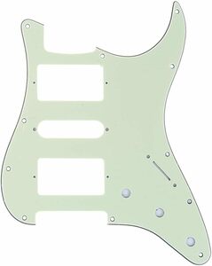  mint green Musiclily Pro 11 hole HSH ST type pick guard USA/ Mexico Strato electric guitar for, mint 