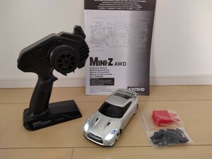 京商 ミニッツ AWD MA-020 FHSS 青基板 日産 GT-Rボディー付き LED加工 Mini-z ドリフト