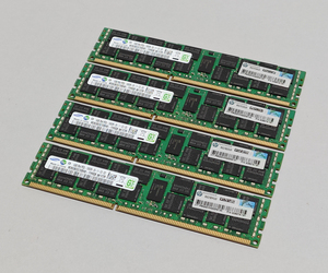 1333MHz 16GB 4枚組 合計 64GB MacPro用メモリー 2009 2010 2012モデル用 240pin DDR3 10600R RDIMM ECC 動作確認済 #0215B