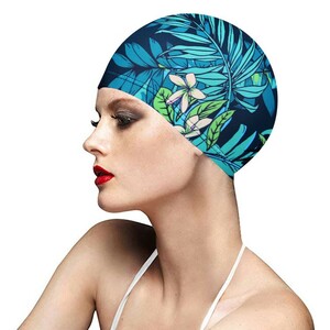 【Swiming Cap】スイミング　キャップ　水泳　帽子　スイムキャップ　カラフル　オシャレ スイミング ブルーグリーン 再入荷しました