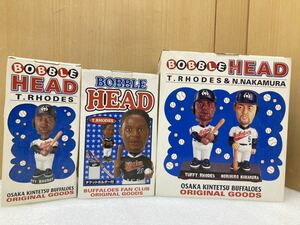 YK9646 未使用保管品　タフィ・ローズ選手 T.RHODES ／中村紀洋　人形 置物 BOBBLE HEAD コレクション