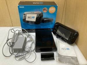 YK9859 ニンテンドー Nintendo Wii U プレミアムセット 黒 32GB WUP-101 通電確認済　現状品　0224tっh