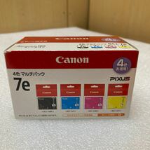 YK9790 Canon キヤノン純正インクカートリッジ BCI-7e 4色マルチパック 未開封　期限切れ　現状品　0222_画像1