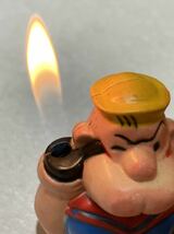 YK9769 ポパイ レトロ雑貨/ライター POPEYE DOLL ELECTRIC GAS LIGHTER/ガスライター ヴィンテージ レア 当時物_画像6