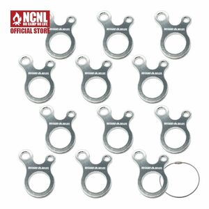 NCNL free metal fittings katatsumli type silver 12 piece set aluminium rope length adjustment tent accessory camp supplies storage for wire attaching 