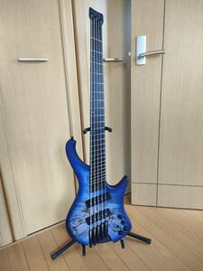 Ibanez EHB1505MS Pacific Blue Burst Flat 5弦ヘッドレスベース 中古美品