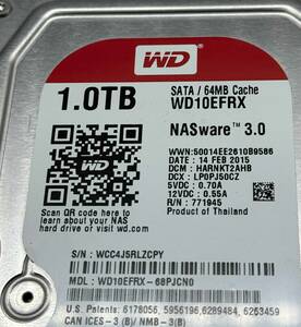 ☆ウエスタンデジタルWestern Digital HDD 1TB WD Red NAS RAID 3.5インチ 内蔵HDD WD10EFRX