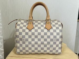 1万円から〜美品ルイヴィトン LOUIS VUITTON ハンドバッグ N41534 スピーディ25 ダミエ・キャンパス アズール SP2047 バッグ ダミエ